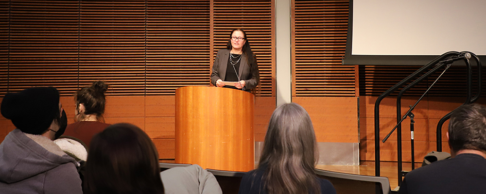 AIIS Director Denise Wiyaka starting the event