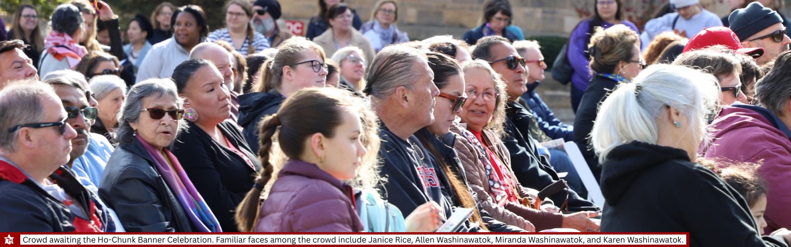 Image of crowd at the Ho-Chunk Banner ceremony