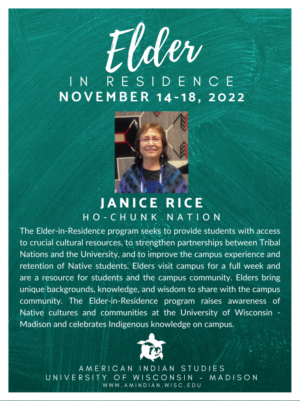 Spring 2025 Poster - EIR Janice Rice with bio