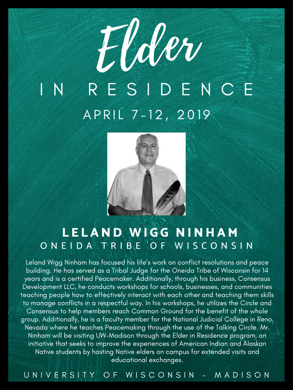 Spring 2025 Poster - EIR Leeland Wigg Neenham with bio