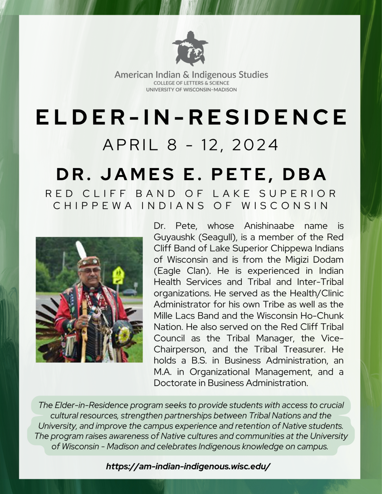 Spring 2025 Poster - EIR James E Pete with bio